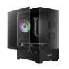 صندوق احترافي GAMDIAS Aura GC9M, يدعم لوحات Mini-ITX وMicro-ATX, يدعم 3 مراوح 120 ملم ARGB - أسود