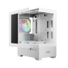 صندوق احترافي GAMDIAS Aura GC9M, يدعم لوحات Mini-ITX وMicro-ATX, يدعم 3 مراوح 120 ملم ARGB - أبيض