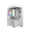 صندوق احترافي GAMDIAS Aura GC9M, يدعم لوحات Mini-ITX وMicro-ATX, يدعم 3 مراوح 120 ملم ARGB - أبيض