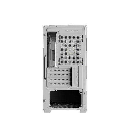 صندوق احترافي GAMDIAS Aura GC9M, يدعم لوحات Mini-ITX وMicro-ATX, يدعم 3 مراوح 120 ملم ARGB - أبيض