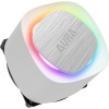 مبرد مائي GAMDIAS AURA GL240 V2, مقاس 240 ملم, مروحتان مقاس 120 ملم, متوافق مع معظم مقابس Intel وAMD, نظام إضاءة ARGB قابل للمزامنة مع مختلف اللوحات - أبيض