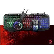 GAMEON AiO Gaming Bundle   KEYBOARD MOUSE HEADEST   MOUSEPAD 4 IN 1 COMBO - BLACK