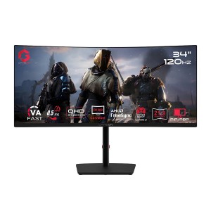 GAMEON Spectra Pro,34-inch VA, WQHD (3440 × 1440), 120Hz, 0.5ms, Adaptive-Sync, Speaker - BLACK 