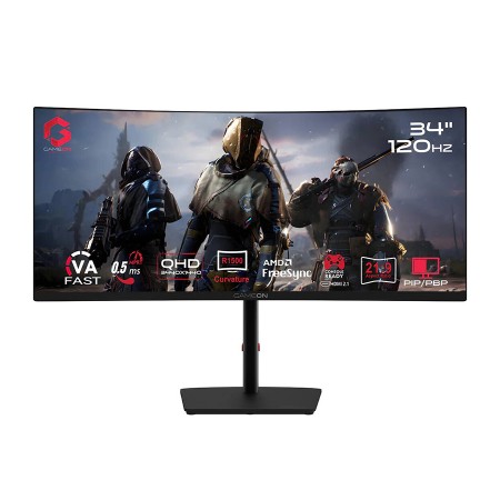 GAMEON Spectra Pro,34-inch VA, WQHD (3440 × 1440), 120Hz, 0.5ms, Adaptive-Sync, Speaker - BLACK