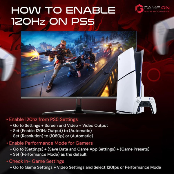شاشة الألعاب GAMEON – مقاس 27 بوصة بدقة FHD ومعدل تحديث 240Hz شاشة الألعاب GAMEON – مقاس 27 بوصة بدقة FHD ومعدل تحديث 240Hz