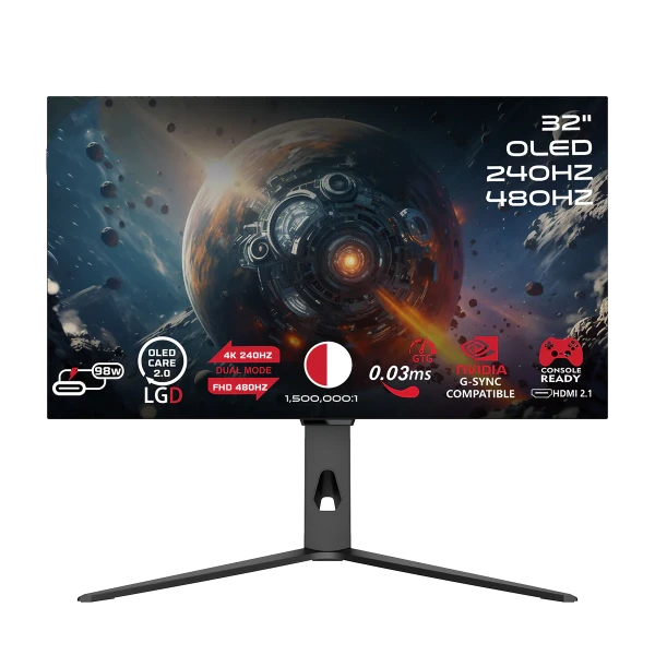 Gaming Monitor GAMEON 32 Inch UHD OLED 240Hz – Signature X Series - Black Gaming Monitor GAMEON 32 Inch UHD OLED 240Hz – Signature X Series - Black