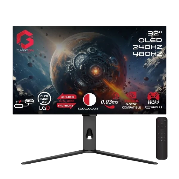 Gaming Monitor GAMEON 32 Inch UHD OLED 240Hz – Signature X Series - Black Gaming Monitor GAMEON 32 Inch UHD OLED 240Hz – Signature X Series - Black