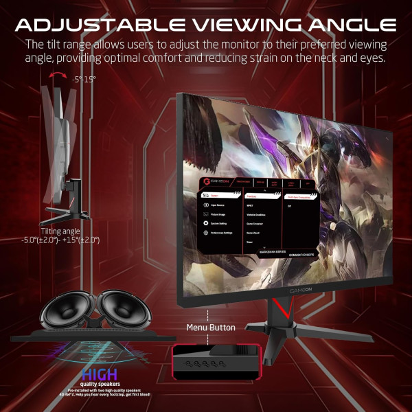 شاشة ألعاب GameOn Marksman 24 FHD 180Hz Fast IPS مع FreeSync/G-Sync شاشة ألعاب GameOn Marksman 24 FHD 180Hz Fast IPS مع FreeSync/G-Sync