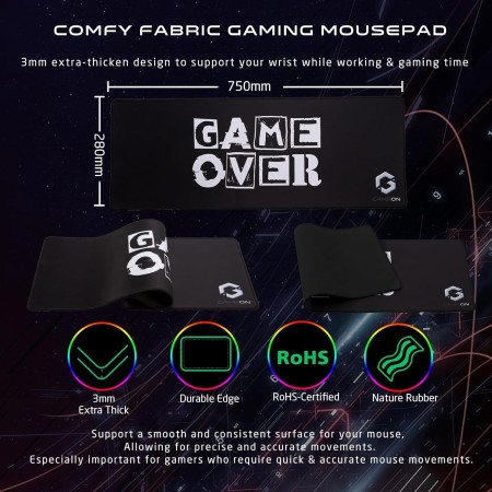 GAMEON  Gaming Bundle  MECHANICHAL KEYBOARD MOUSE HEADESET  MOUSEPAD 4 IN 1 COMBO - BLACK