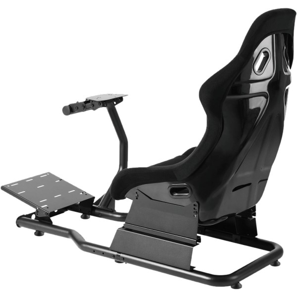 GAMEON Racing Simulator Cockpit With Gear Shifter Mount - Black