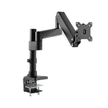 GAMEON GO-2083 Gas spring single pole monitor Arm, support 17 to 49 inch monitors, weight up to 8–18 kg, Supports UltraWide - BLACK