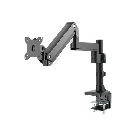 GAMEON GO-2083 Gas spring single pole monitor Arm, support 17 to 49 inch monitors, weight up to 8–18 kg, Supports UltraWide - BLACK
