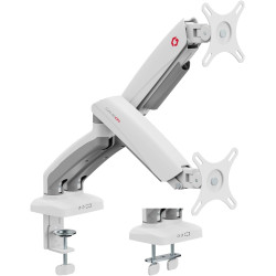 ذراع شاشة ميكانيكي GAMEON GO-5450 – ذراع مزدوج 17– 32 بوصة  – أبيض