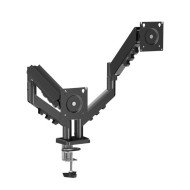 GAMEON GO-5550 Gas-mechanical Dual Monitor Arm, support 17 to 32 inch each, weight up to 8–10 kg each , VESA mount - BLACK
