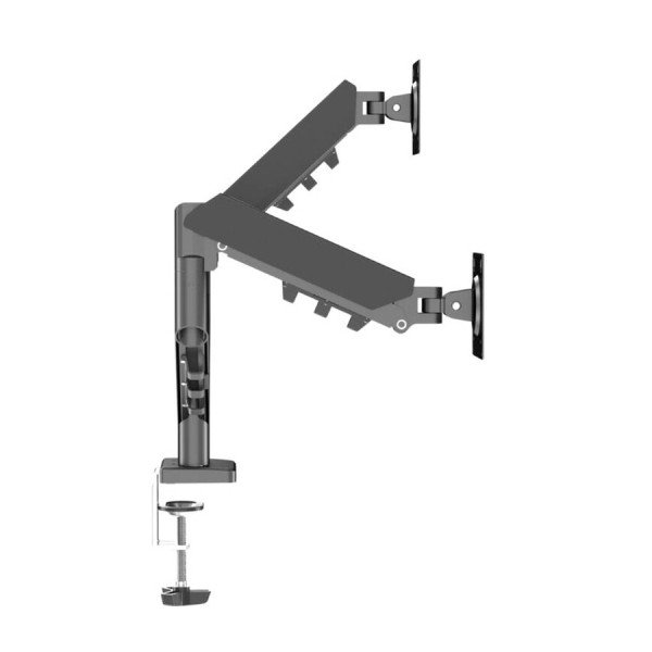 GAMEON GO-5550 Gas-mechanical Dual Monitor Arm, support 17 to 32 inch each, weight up to 8–10 kg each , VESA mount - BLACK GAMEON GO-5550 Gas-mechanical Dual Monitor Arm, support 17 to 32 inch each, weight up to 8–10 kg each , VESA mount - BLACK