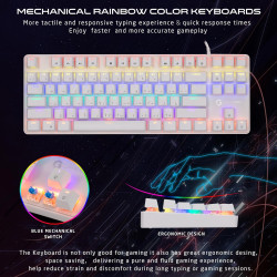GAMEON AiO Gaming Bundle MECHANICHAL KEYBOARD MOUSE|HEADEST MOUSEPAD 4 IN 1 COMBO - WHITE GAMEON AiO Gaming Bundle MECHANICHAL KEYBOARD MOUSE|HEADEST MOUSEPAD 4 IN 1 COMBO - WHITE