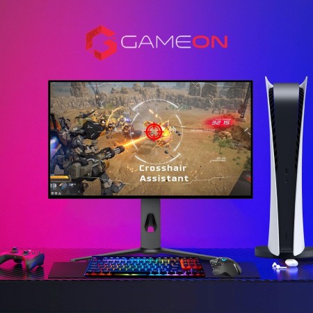 شاشة  العاب احرتافية GAMEON Signature X, مقاس 27 بوصة OLED, دقة QHD, معدل تخديث 240 هرتز , زمن استجالة 0.03 م/ثا, دعم G-Sync, منفذ Type-C  قدرة 65 واط - أسود