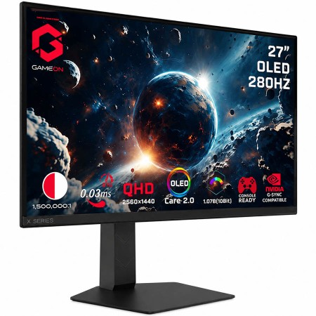 شاشة قيمنق ألعاب GAMEON Signature X Series مقاس 27 بوصة - QHD QD-OLED - تحديث 280Hz - زمن 0.03ms - HDMI 2.1 شاشة قيمنق ألعاب GAMEON Signature X Series مقاس 27 بوصة - QHD QD-OLED - تحديث 280Hz - زمن 0.03ms - HDMI 2.1
