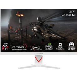 شاشة احترافية للالعاب - قيم اون27 بوصة QHD هيرتز 240- IPS و زمن استجابة 0.5ms - تدعم بلايستيشن 5 - أبيض