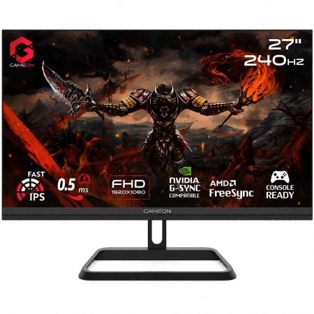 شاشة قيمنق ألعاب GAMEON Midnight Pro Series مقاس 27 بوصة - FHD 240Hz - Fast IPS - زمن 0.5ms - HDMI 2.1 - أسود شاشة قيمنق ألعاب GAMEON Midnight Pro Series مقاس 27 بوصة - FHD 240Hz - Fast IPS - زمن 0.5ms - HDMI 2.1 - أسود