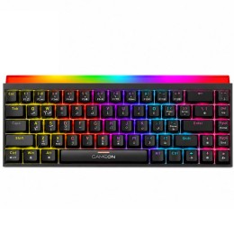 كيبورد قيمنق ميكانيكي RGB بنسبة 60% من GAMEON طراز GO-MK260-RS - سويتش أحمر - عربي/إنجليزي