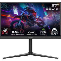 شاشة احترافية للالعاب - قيم اون ميدنايت برو 27 بوصة QHD هيرتز 380- IPS و زمن استجابة 0.5ms - تدعم بلايستيشن 5 - أسود