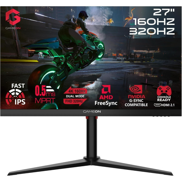 شاشة الألعاب  GAMEON GOSX27B 27 4k بوصة – سلسلة Switch X – باللون الأسود
