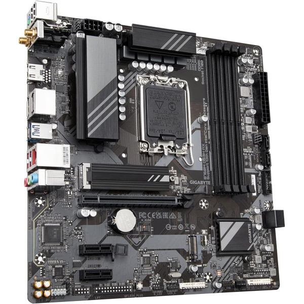 مذر بورد  GIGABYTE B760M DS3H AX DDR5 مزودة بتقنية Wi-Fi 6E – مقبس LGA 1700
