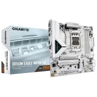 مذر بورد جيجابايت B850M EAGLE ICE GAMING - دعم DDR5 - واي فاي 6E - مقبس AM5 – باللون الأبيض