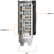 GIGABYTE  AMD RADEON RX 7600 XT 16GB OC GAMING - Fan x 3 BLACK