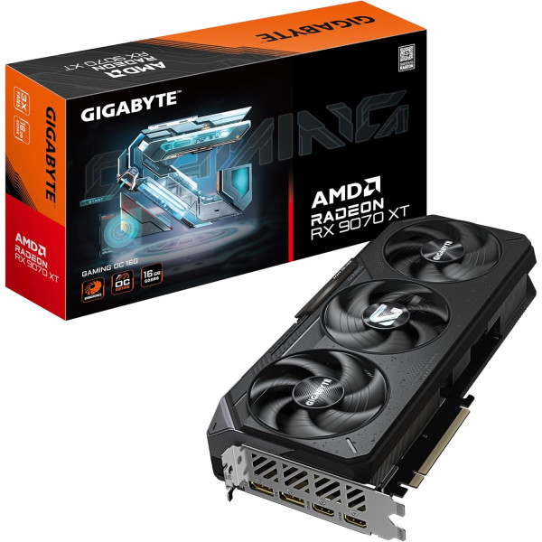كرت شاشة جيجا بايت RX 9070 16GB OC بثلاث مراوح كرت شاشة جيجا بايت RX 9070 16GB OC بثلاث مراوح