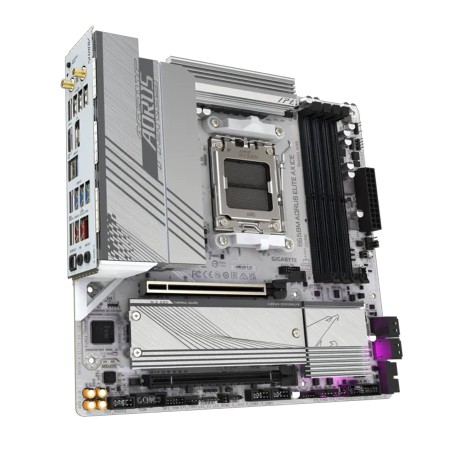 مذربورد جيجابايت B650M AORUS ELITE AX ICE - تدعم PCIe 4.0 - سوكيت AM5 - رام DDR5