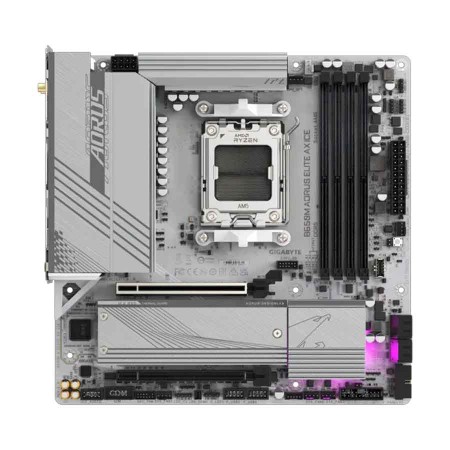 مذربورد جيجابايت B650M AORUS ELITE AX ICE - تدعم PCIe 4.0 - سوكيت AM5 - رام DDR5