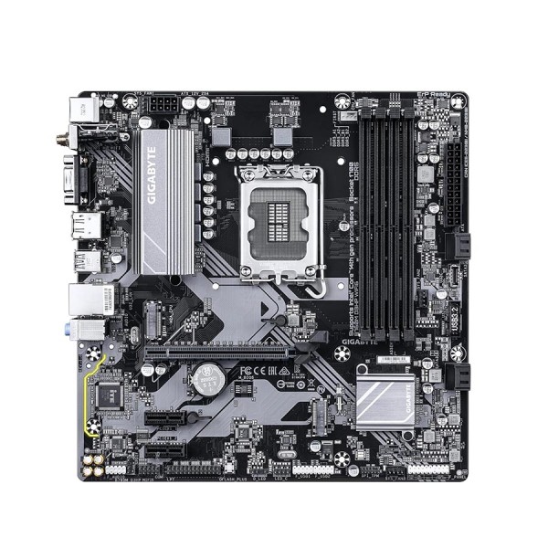 لوحة أم احترافية GIGABYTE B760M D3HP WIFI6, مقبس ‎LGA 1700‎, مقاس مايكرو M, تدعم حتى ‎128GB‎ عبر 4 منافذ RAM DDR5, وايفاي 6 بلوتوث 5.3 - أسود