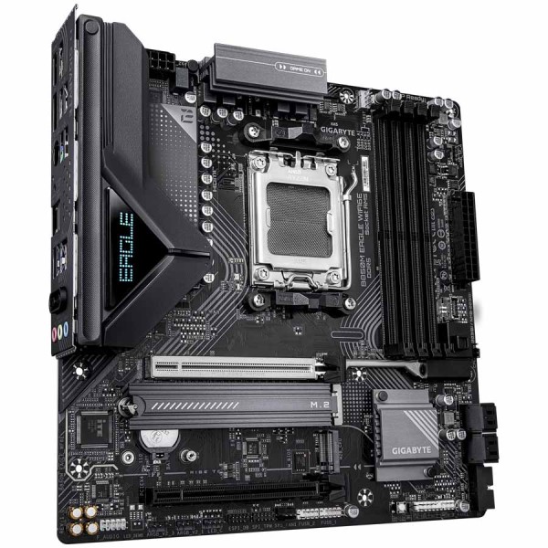 لوحة ام احترافية GIGABYTE B850M EAGLE WIFI6E – دعم ذاكرة DDR5، منفذ PCIe 5.0 x16، منافذ USB-C وUSB-A - اسود