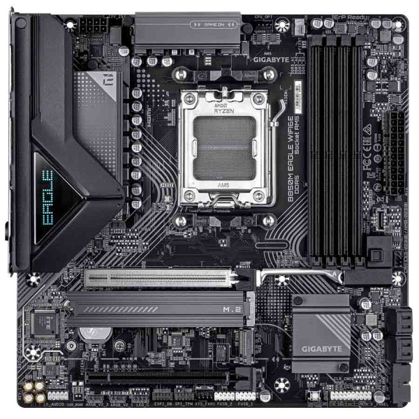 لوحة ام احترافية GIGABYTE B850M EAGLE WIFI6E – دعم ذاكرة DDR5، منفذ PCIe 5.0 x16، منافذ USB-C وUSB-A - اسود