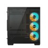 صندوق احترافي GIGABYTE Panoramic STEALTH , مقاس ATX, متوافق مع لوحات الأم ATX وMicro-ATX وMini-ITX, دعم منفذ 1× USB Type‑C امامي - أسود