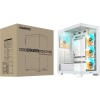 صندوق احترافي GIGABYTE Panoramic STEALTH ICE, مقاس ATX, متوافق مع لوحات الأم ATX وMicro-ATX وMini-ITX, دعم منفذ 1× USB Type‑C امامي - أبيض