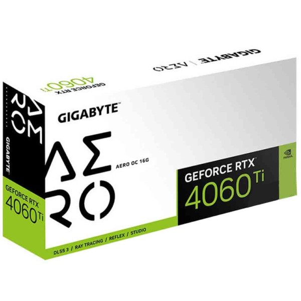 GIGABYTE AERO GEFORCE RTX 4060Ti 16GB OC GAMING 3xFAN - GDDR6 -جيجا بايت كرت شاشة أبيض