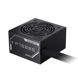 مزود طاقة GIGABYTE GP‑P750BS, قدرة 750 واط,  شهادة كفاءة 80+ Bronze,  تصميم ATX قياسي, الكابلات مدمجة غير قابلة للفصل non-Modualr - أسود 
