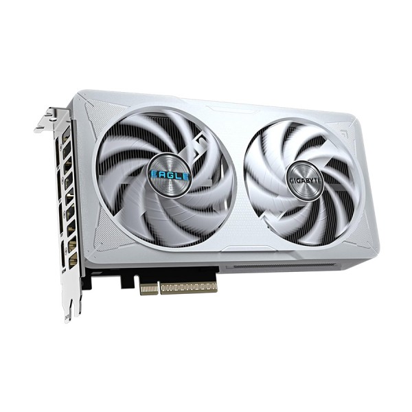 كرت شاشة احترافي GIGABYTE RTX 5060 EAGLE ICE, ذاكرة 8GB GDDR7, تبريد مزدوج المراوح, اصدار مكسور السرعة OC, يدعم تقنيات  Ray Tracing وDLSS 4 وNVIDIA Reflex - أبيض