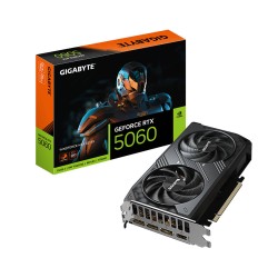GRAPHIC CARD GIGABYTE RTX 5060 WINDFORCE MAX, 8GB GDDR7, OC Editiion, dual-fan cooling system, PCIe 5.0, Support DLSS 4, Ray Tracing - Black