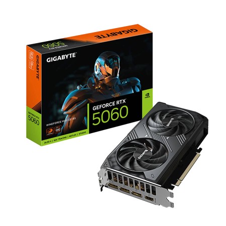 Gigabyte RTX 5060 Windforce OC - 8GB GDDR7 - 2512 MHz - Power Graphics Gigabyte RTX 5060 Windforce OC - 8GB GDDR7 - 2512 MHz - Power Graphics