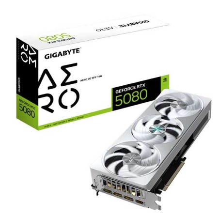 كرت شاشة GIGABYTE AERO OC SFF RTX 5080, ذاكرة 16GB GDDR7, اصدار مكسور السرعة (OC), نظام تبريد ثلاثي المراوح, واجهة PCIe 5.0, دعم أحدث تقنيات NVIDIA RTX - أبيض كرت شاشة GIGABYTE AERO OC SFF RTX 5080, ذاكرة 16GB GDDR7, اصدار مكسور السرعة (OC), نظام تبريد ثلاثي المراوح, واجهة PCIe 5.0, دعم أحدث تقنيات NVIDIA RTX - أبيض