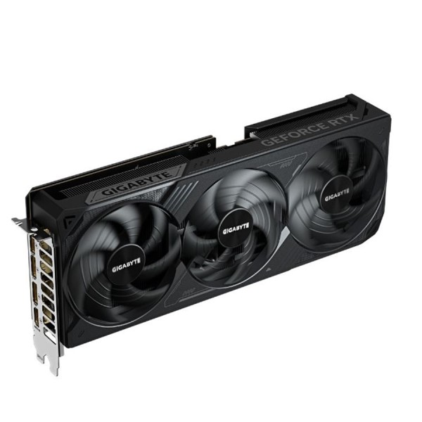 كرت شاشة احترافي RTX 5080 WINDFORCE SFF, ذاكرة 16GB GDDR7, تبريد ثلاثي المراوح, اصدار مكسور السرعة OC, يدعم تقنيات  Ray Tracing وDLSS 4 وNVIDIA Reflex - أسود