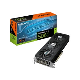 بطاقة رسومات GIGABYTE GeForce RTX 5060 EAGLE MAX OC سعة 8 جيجابايت، تردد 2550 ميجاهرتز، تردد 28 جيجابايت في الثانية، نواة 3840 CUDA