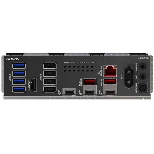 لوحة ام احترافية GIGABYTE X870 AORUS STEALTH، ذاكرة DDR5، منفذ PCIe 5.0 x16، WiFi 7، منفذ USB4 Type-C، مقبس AM5