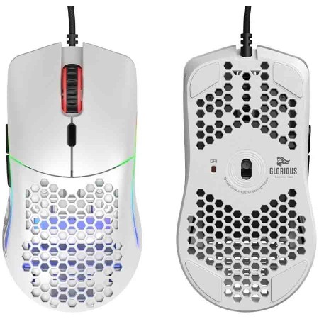 ماوس قيمنق جلوريوس Model O RGB سلكي مع ماوس باد - دقة 12,000 DPI - وزن 58g - أبيض مطفي ماوس قيمنق جلوريوس Model O RGB سلكي مع ماوس باد - دقة 12,000 DPI - وزن 58g - أبيض مطفي