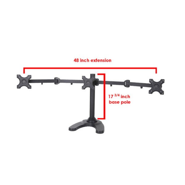 Mount-It MI789 Triple Monitor Stand – Professional Adjustable Desk Mount for Three Screens