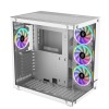 HIGHEND COVID 55 TEMPER GLASS 7X RGB FANS MID TOWER CASE-WHITE